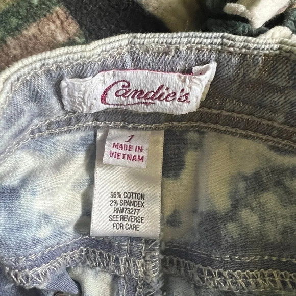 Candies Pastel Tie Dye Denim Shorts - Size 1 - Picture 4 of 4